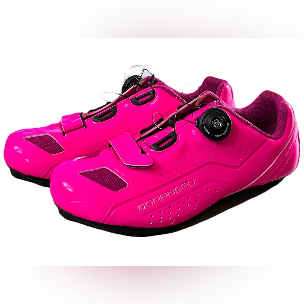 Louis Garneau Pink Tri X-Speed II Cycling Womens US 9 EU 40 Shoes NEW CLEAT SET